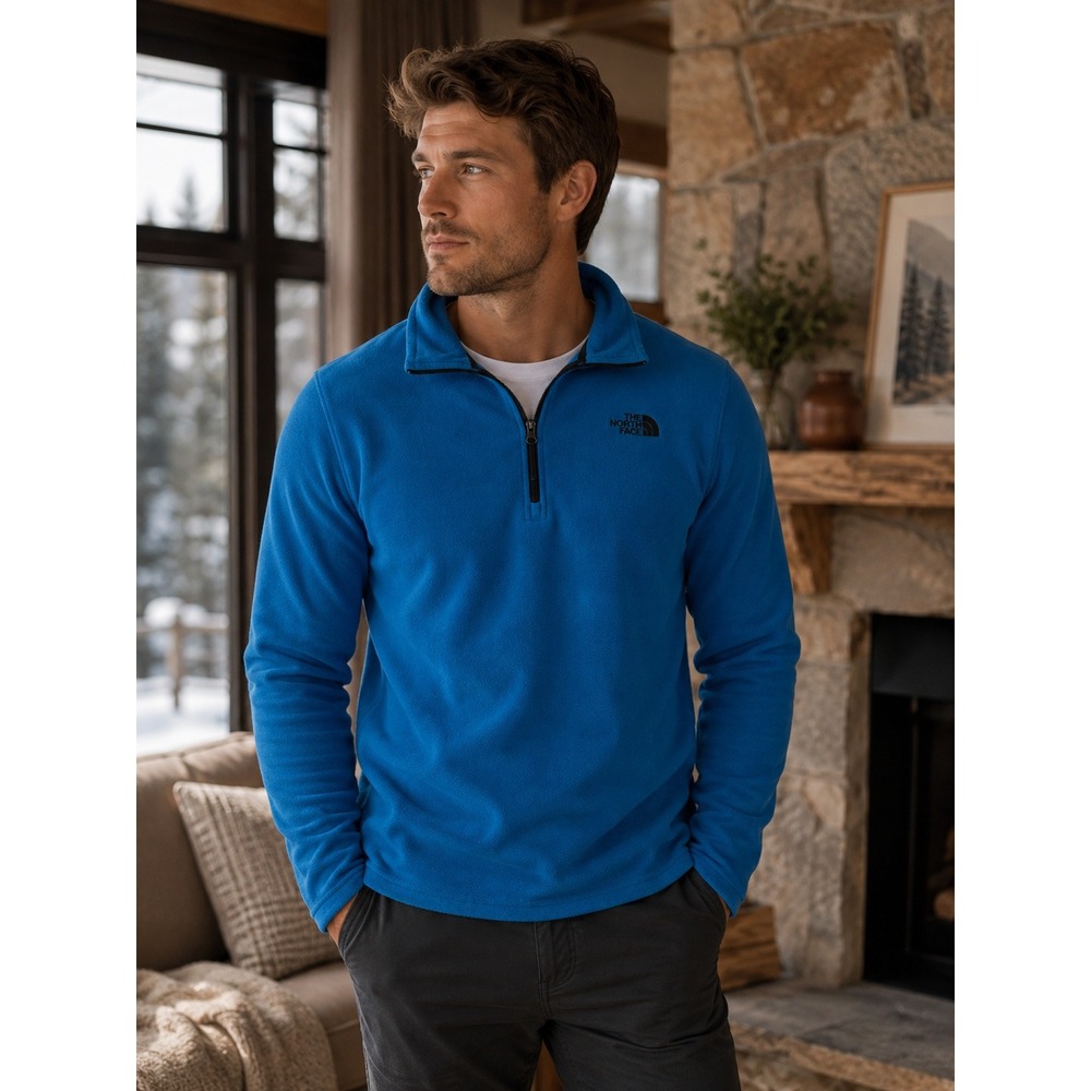 The North Face Fleece Pullover Mens Small Blue Gorpcore‎ Outdoor AJGW